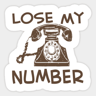 lose my number Sticker